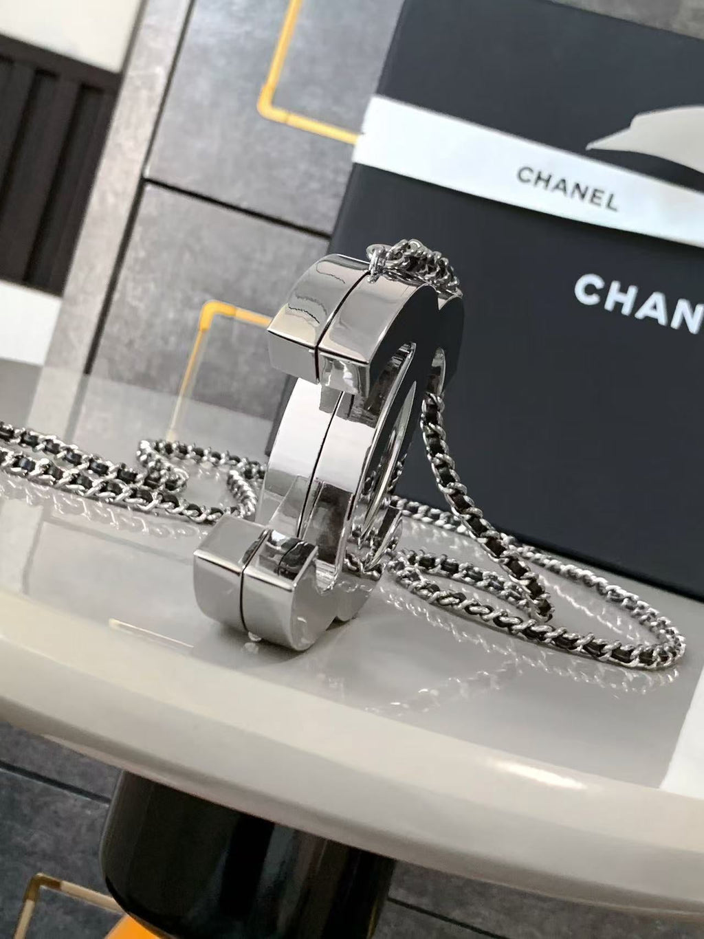 CC CLASSIC BAG CHAIN IN SILVER METAL