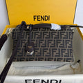 FENDI BY THE WAY SOFT MEDIUM BAG 29 IN BROWN FF JACQUARD FABRIC