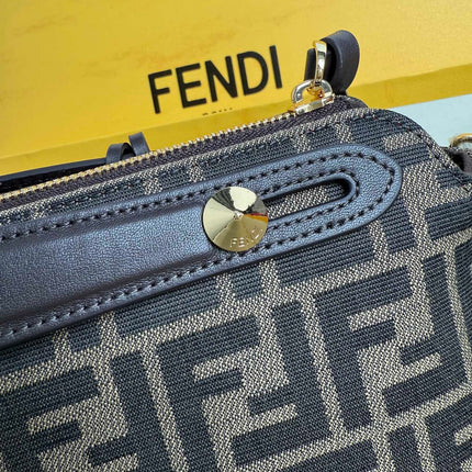 FENDI BY THE WAY SOFT MEDIUM BAG 20 IN BROWN FF JACQUARD FABRIC