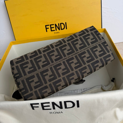 FENDI BY THE WAY SOFT MEDIUM BAG 20 IN BROWN FF JACQUARD FABRIC