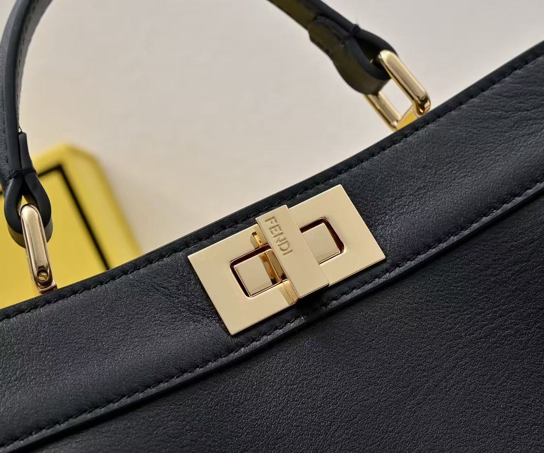 PEEKABOO ISEEU PETITE 27 BAG IN BLACK CALFSKIN GOLD HARDWARE