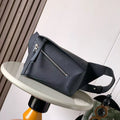LOEWE SMALL PUZZLE BUMBAG 24 IN BLACK GRAINED CALFSKIN