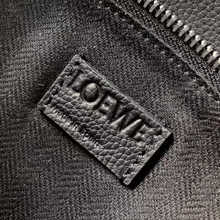 LOEWE SMALL PUZZLE BUMBAG 24 IN BLACK GRAINED CALFSKIN
