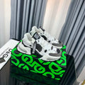 D&G AIRMASTER LOW-TOP SNEAKERS IN WHITE MIX GREY MESH