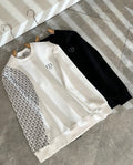 DIOR OBLIQUE CREWNECK SWEATSHIRTS IN WHITE AND BLACK