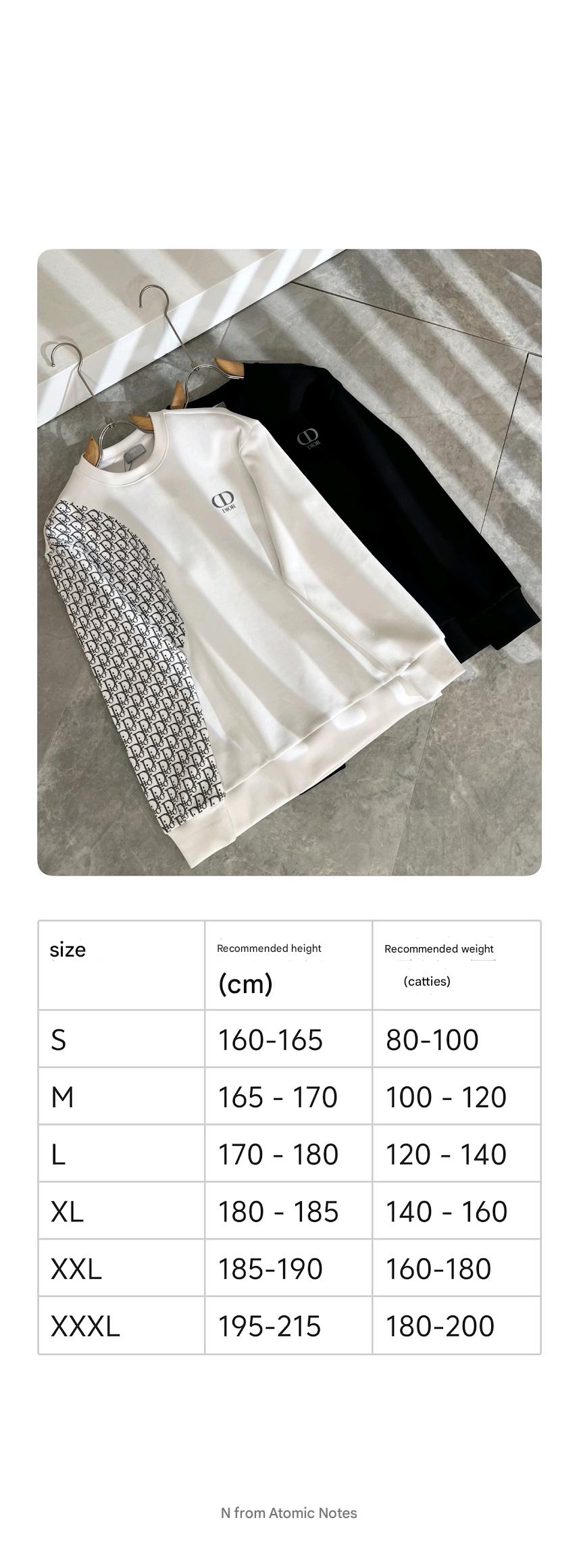 DIOR OBLIQUE CREWNECK SWEATSHIRTS IN WHITE AND BLACK