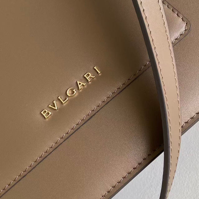 BULGARI SERPENTI FOREVER TOP 20 HANDLE BAG IN BROWN CALFSKIN GOLD HARDWARE