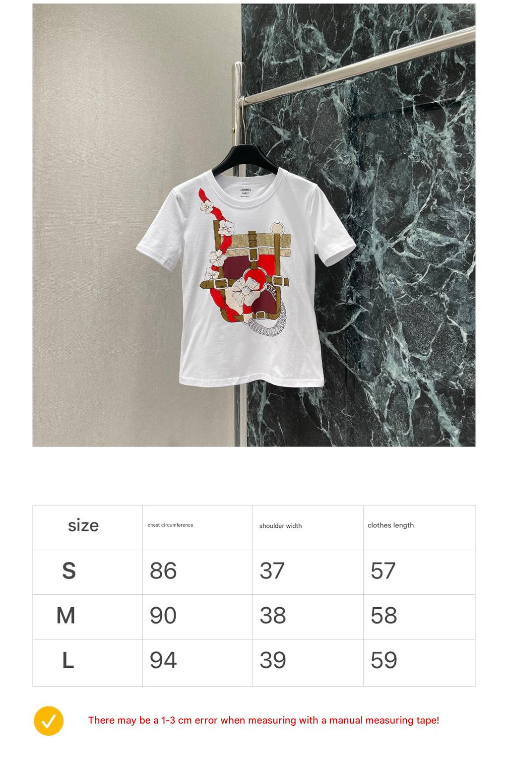 HERMES 25S CREW NECK T-SHIRT 459
