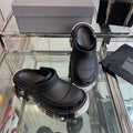 BALENCIAGA CROCS IN BLACK RUBBER WITH METAL
