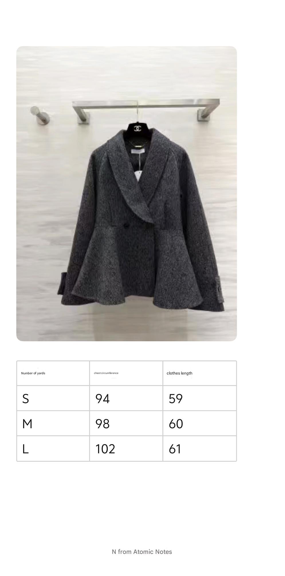 CHLOE DOUBLE BREASTED WOOL JACKET