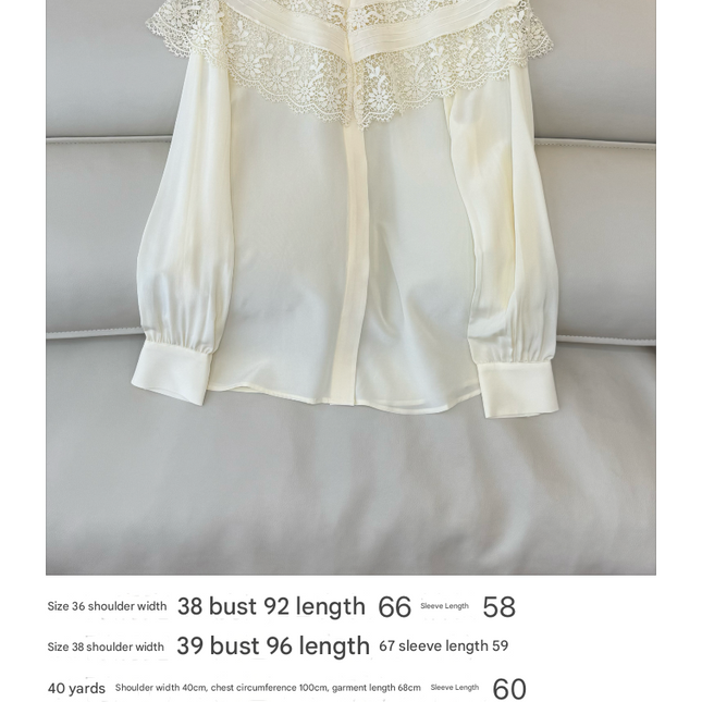 CHLOE LACE-TRIMMED SHIRT IN WHITE