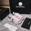 CHANEL 25S LUXURY SNEAKERS IN PINK CALFSKIN AND SUEDE