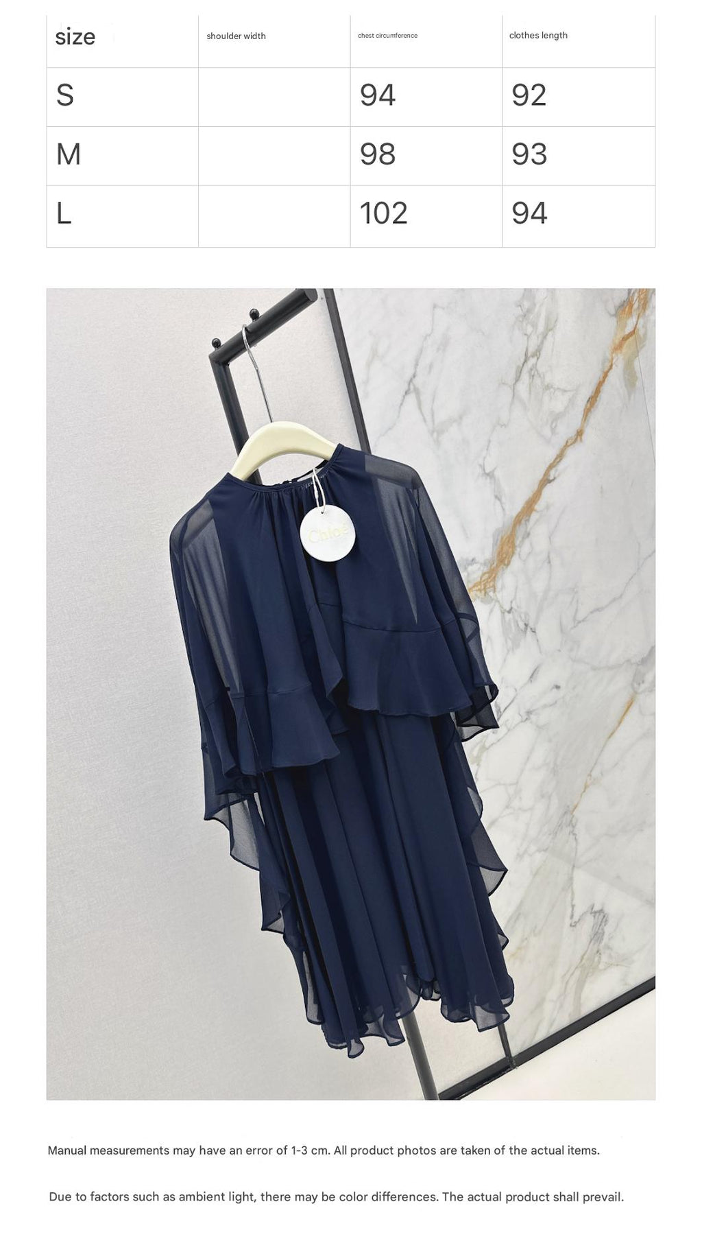 CHLOE FLUID MINI CAPE DRESS