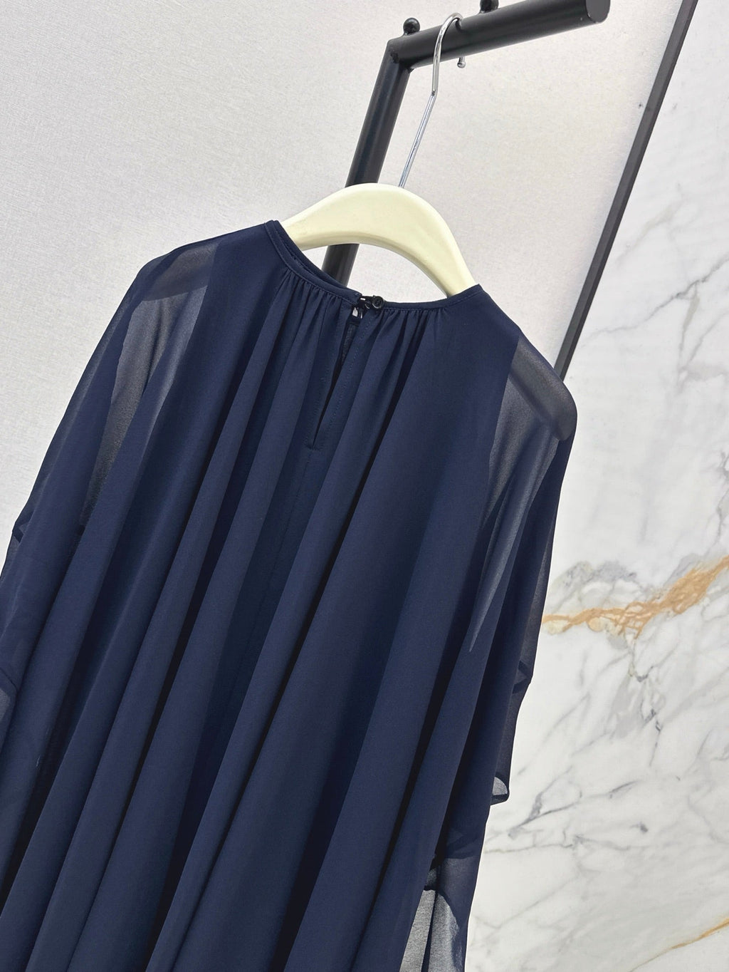 CHLOE FLUID MINI CAPE DRESS