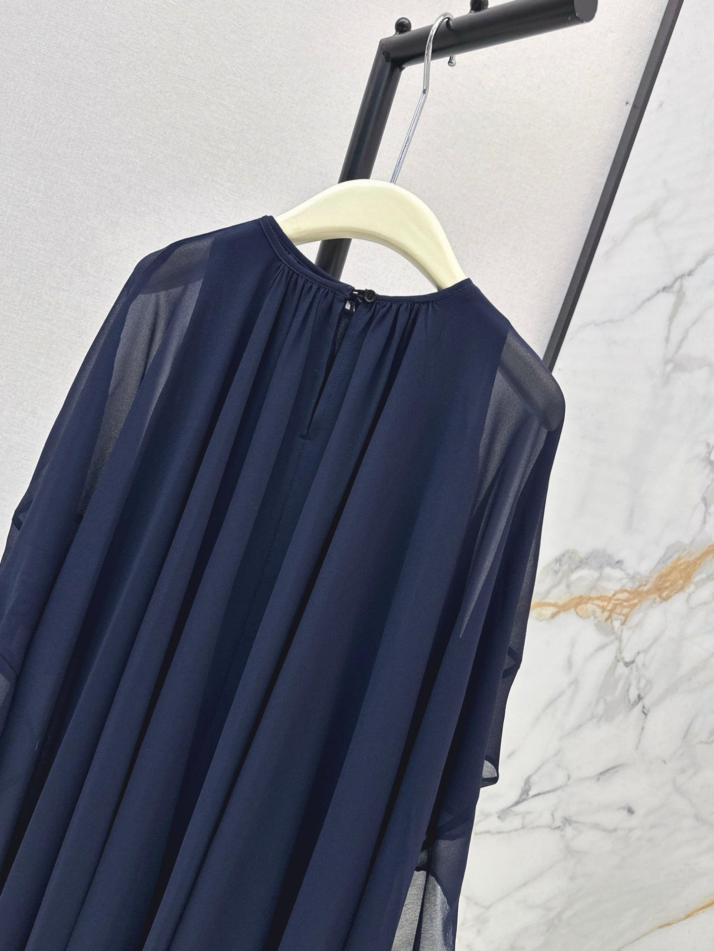 CHLOE FLUID MINI CAPE DRESS