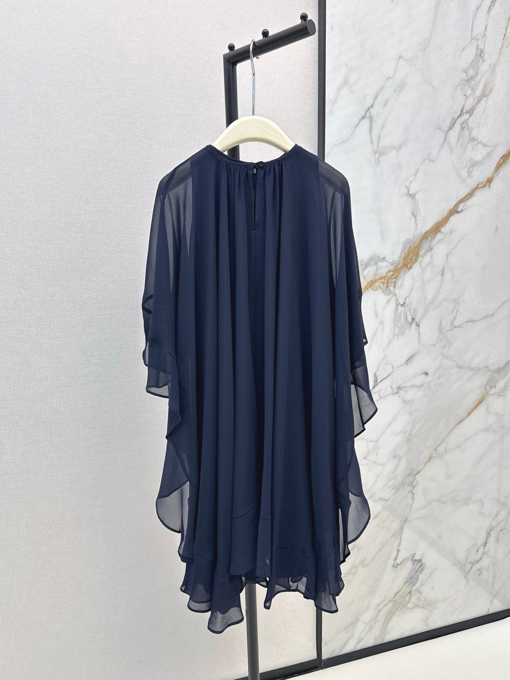 CHLOE FLUID MINI CAPE DRESS