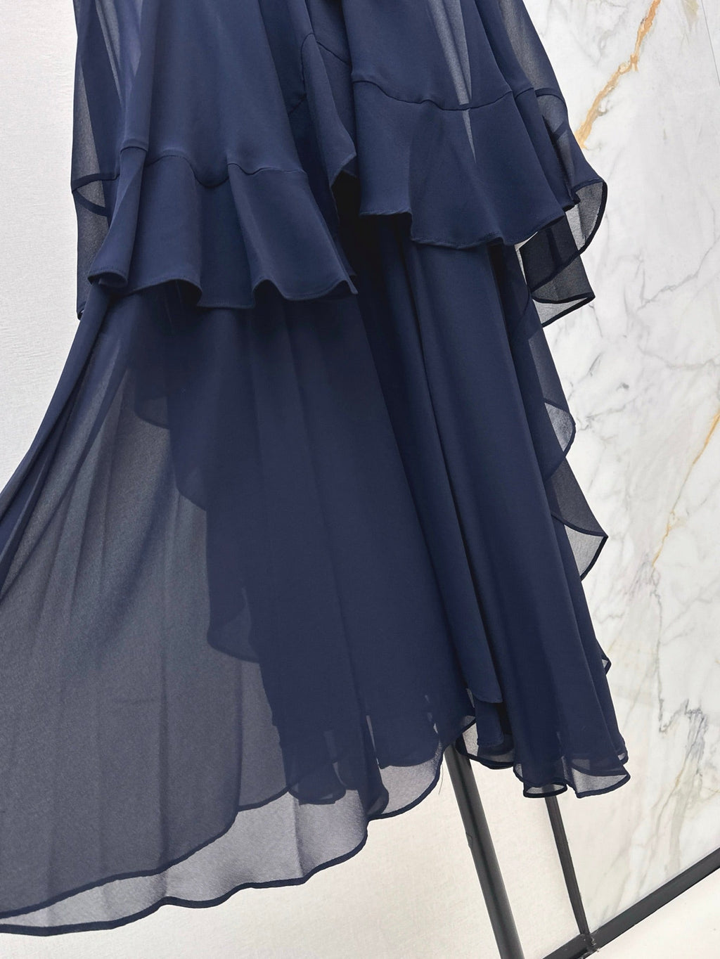 CHLOE FLUID MINI CAPE DRESS