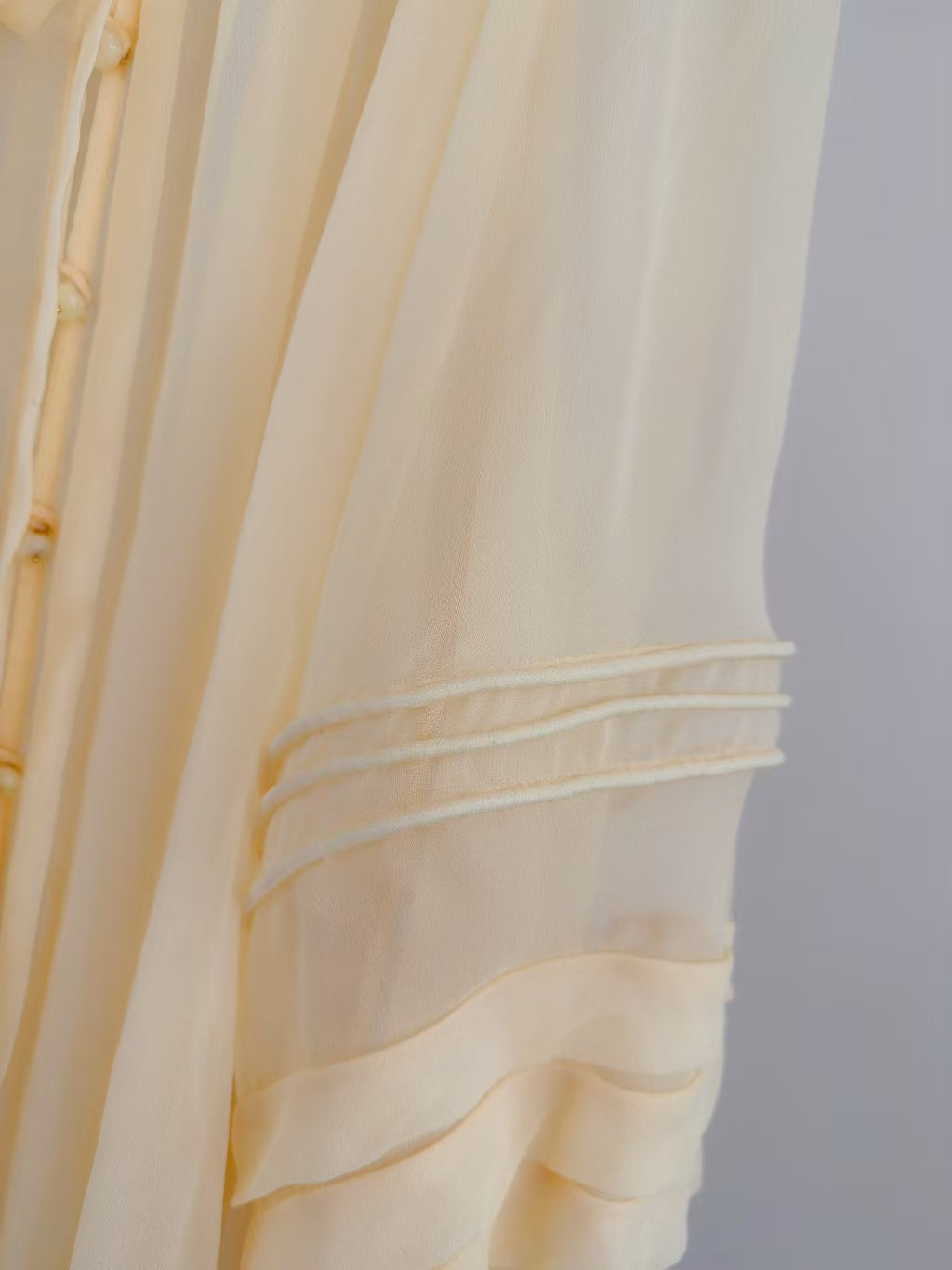 CHLOE TWO-PIECE SET OF RUFFLE-NECK BLOUSE AND CAMISOLE TOP