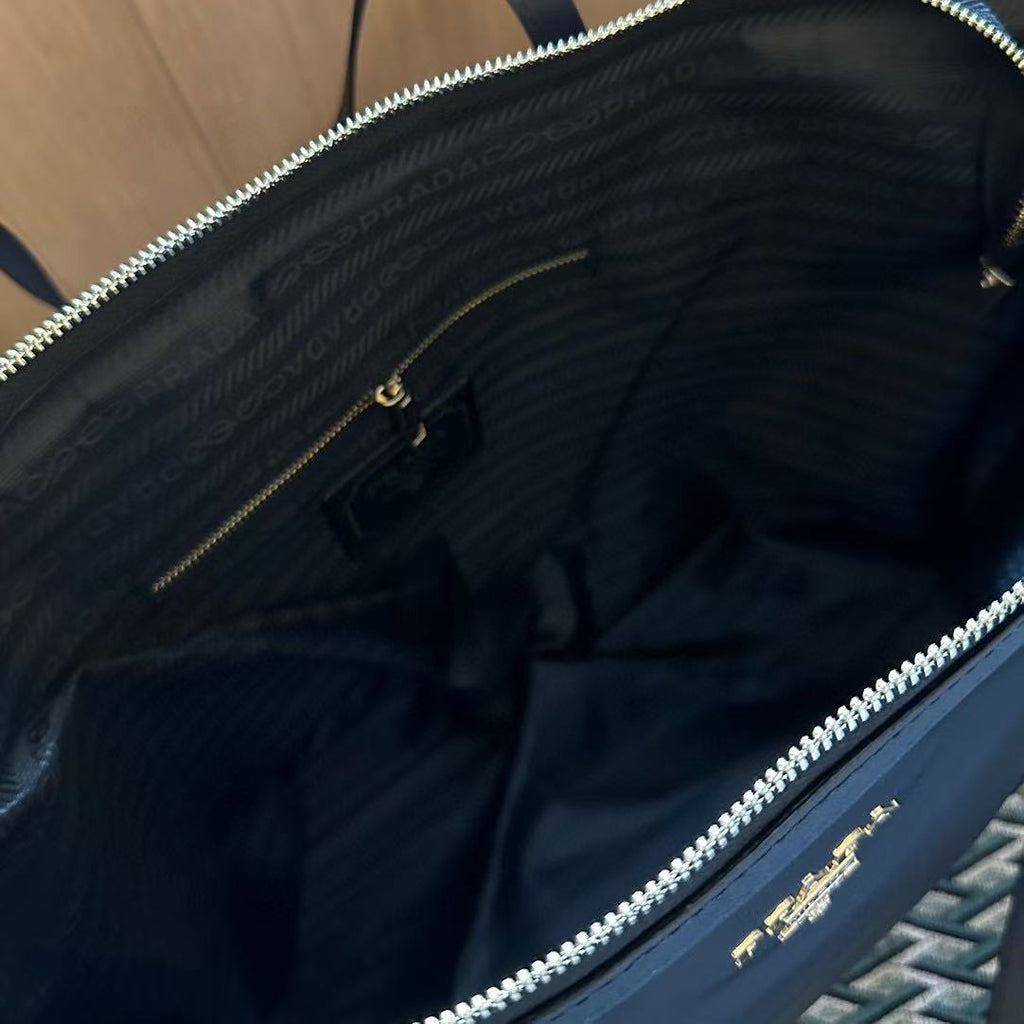 PRADA TESSUTO TOTE BAG RENYLON IN NAVY BLUE