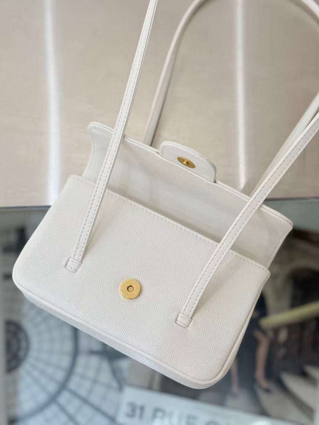 CHANEL 26S JENNY BAG 17 IN WHITE CALFSKIN