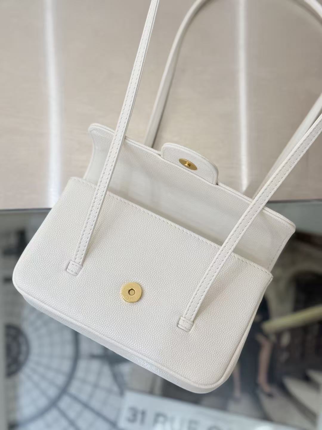 CHANEL 26S JENNY BAG 17 IN WHITE CALFSKIN