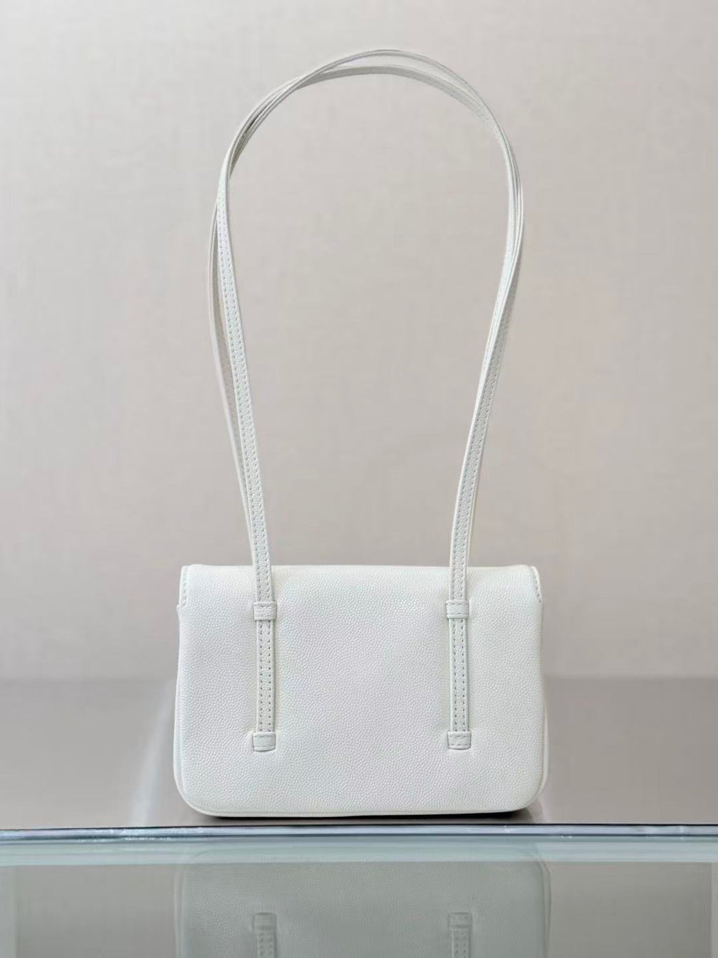 CHANEL 26S JENNY BAG 17 IN WHITE CALFSKIN