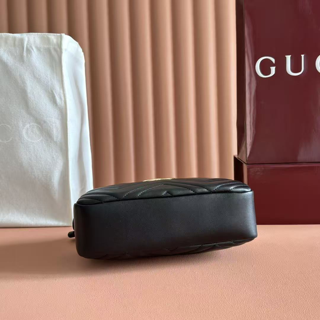 GUCCI 26S SHOULDER BAG 24 IN BLACK CALFSKIN