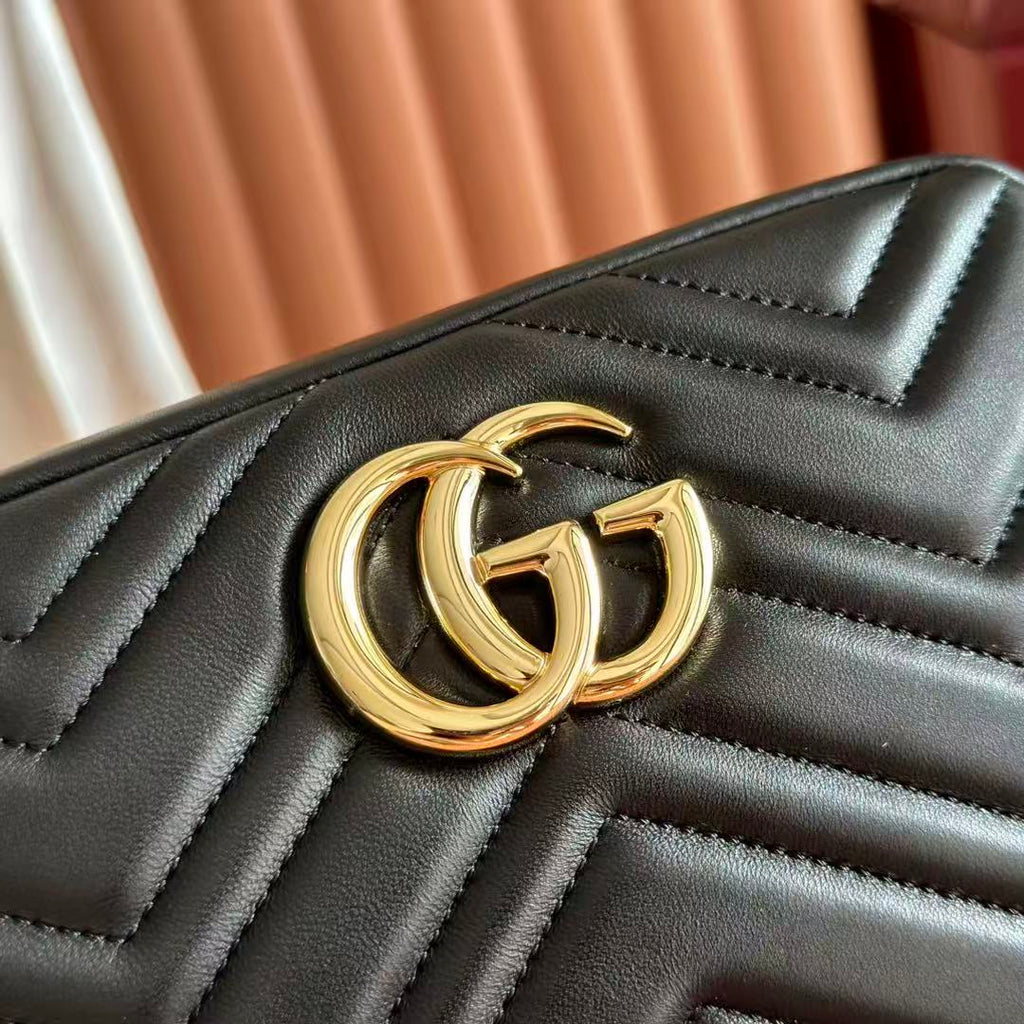 GUCCI 26S SHOULDER BAG 24 IN BLACK CALFSKIN