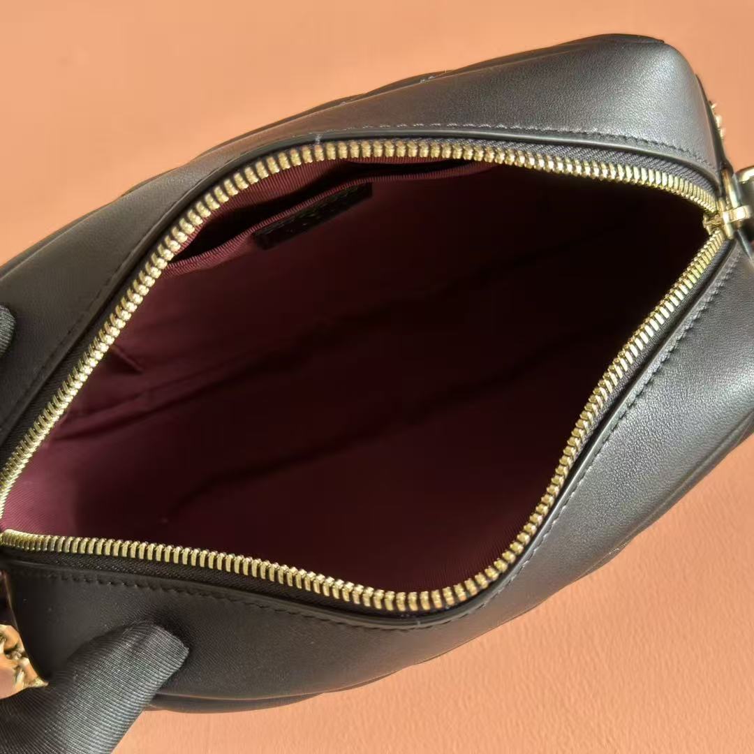 GUCCI 26S SHOULDER BAG 24 IN BLACK CALFSKIN