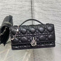 DIOR 26S LADY DIOR BAG 21 IN BLACK CALFSKIN