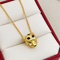 PANTHERE HEAD 18K YELLOW GOLD NECKLACE