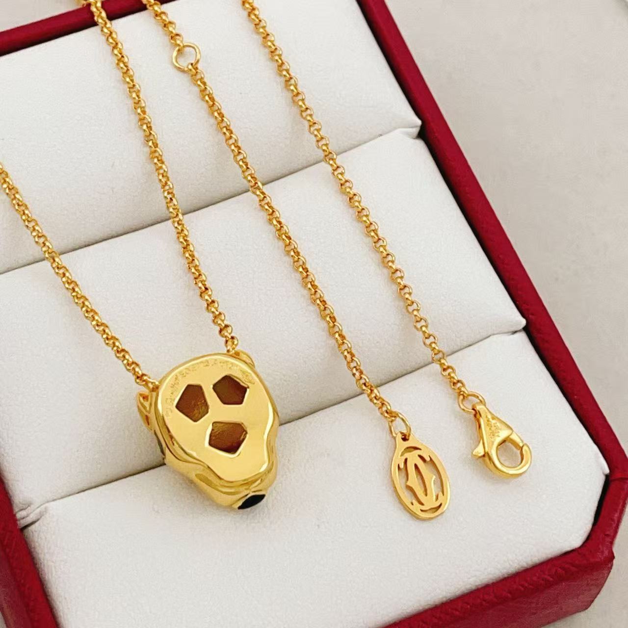 PANTHERE HEAD 18K YELLOW GOLD NECKLACE