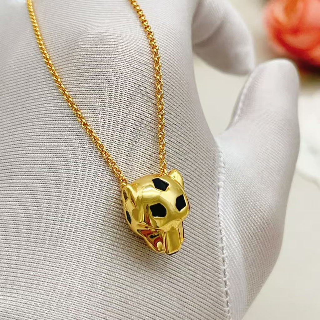 PANTHERE HEAD 18K YELLOW GOLD NECKLACE