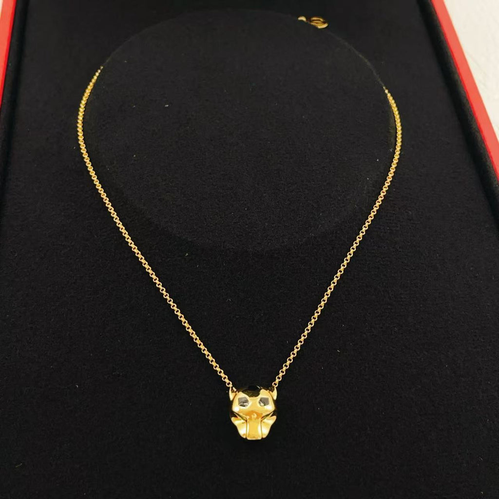 PANTHERE HEAD 18K YELLOW GOLD NECKLACE