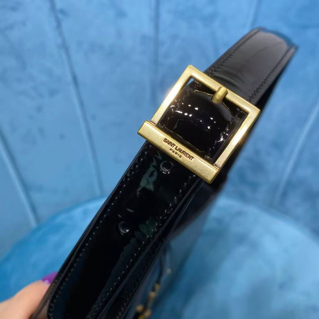 YSL SHOULDER BAG 25 IN BLACK CALFSKIN GOLD HARDWARE
