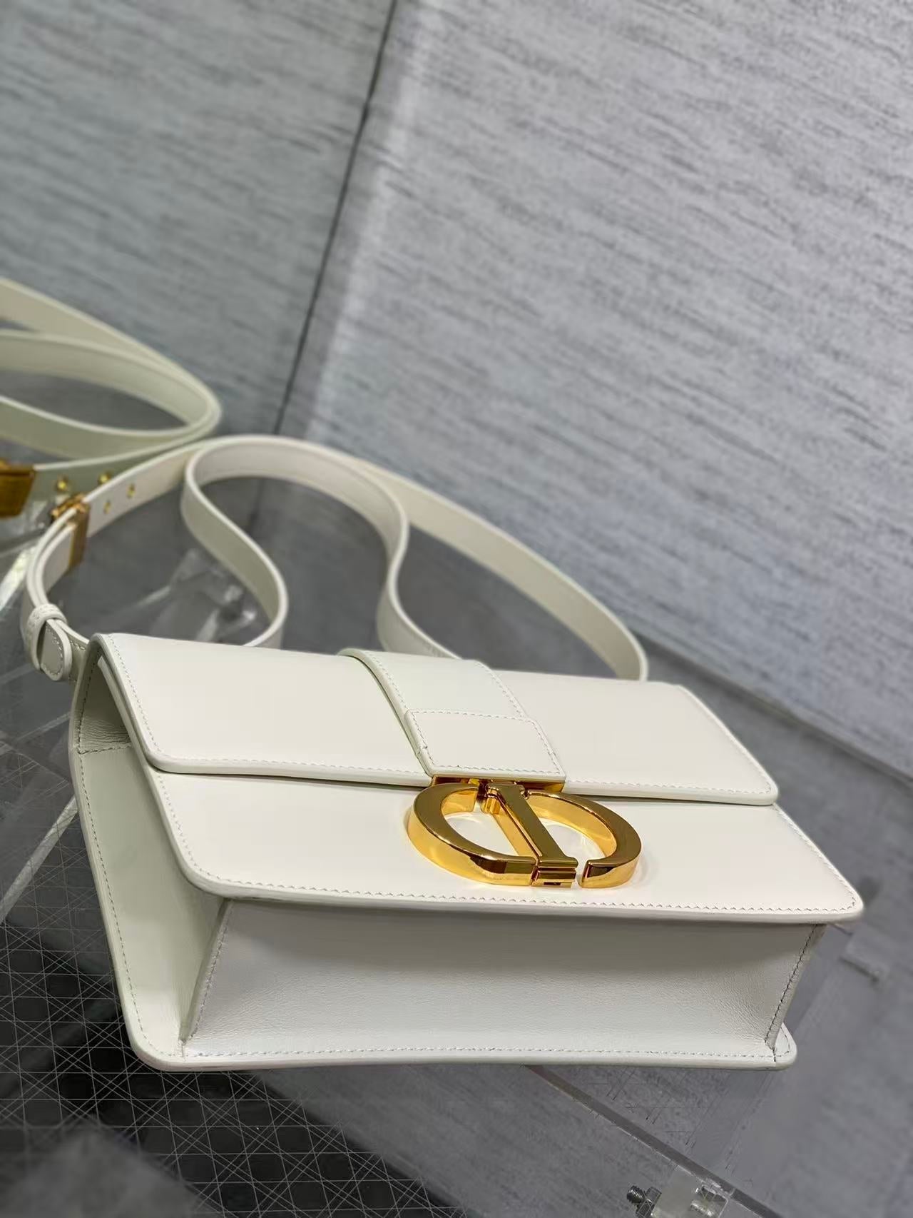 DIOR MONTAIGNE 24 IN WHITE CALFSKIN 001