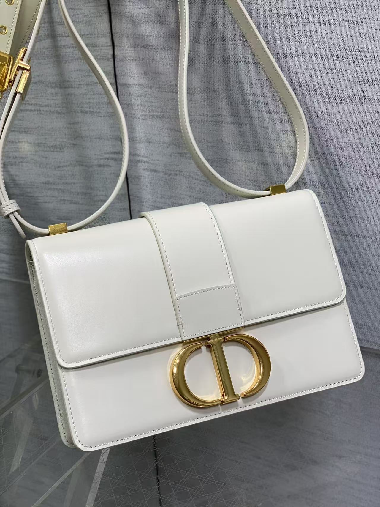 DIOR MONTAIGNE 24 IN WHITE CALFSKIN 001