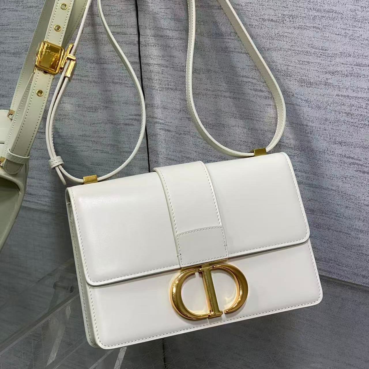DIOR MONTAIGNE 24 IN WHITE CALFSKIN 001