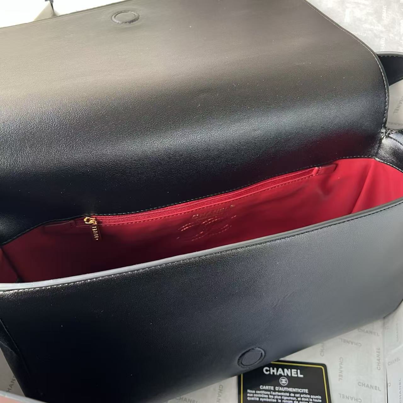 CHANEL 26S MESSENGER BAG MATTHIEU BLAZY IN BLACK LAMBSKIN