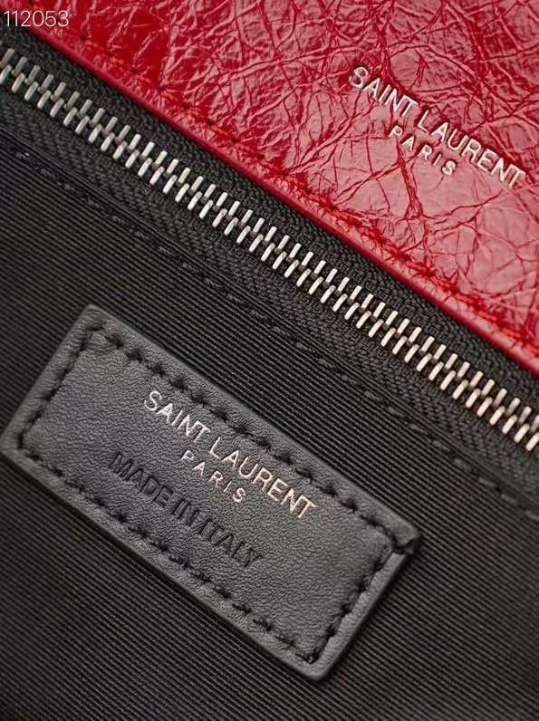 YSL MEDIUM NIKI BAG IN RED GLOSSY CALFSKIN AND HARDWARE