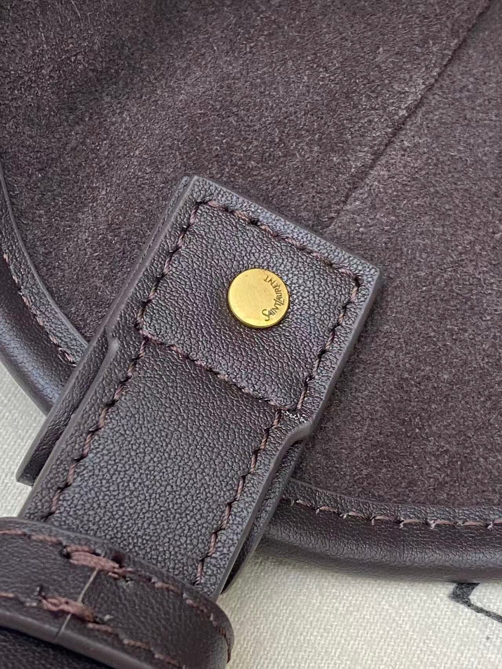 YSL 26S MOMBASA HOBO BAG MEDIUM IN BROWN CHOCOLATE CALFSKIN