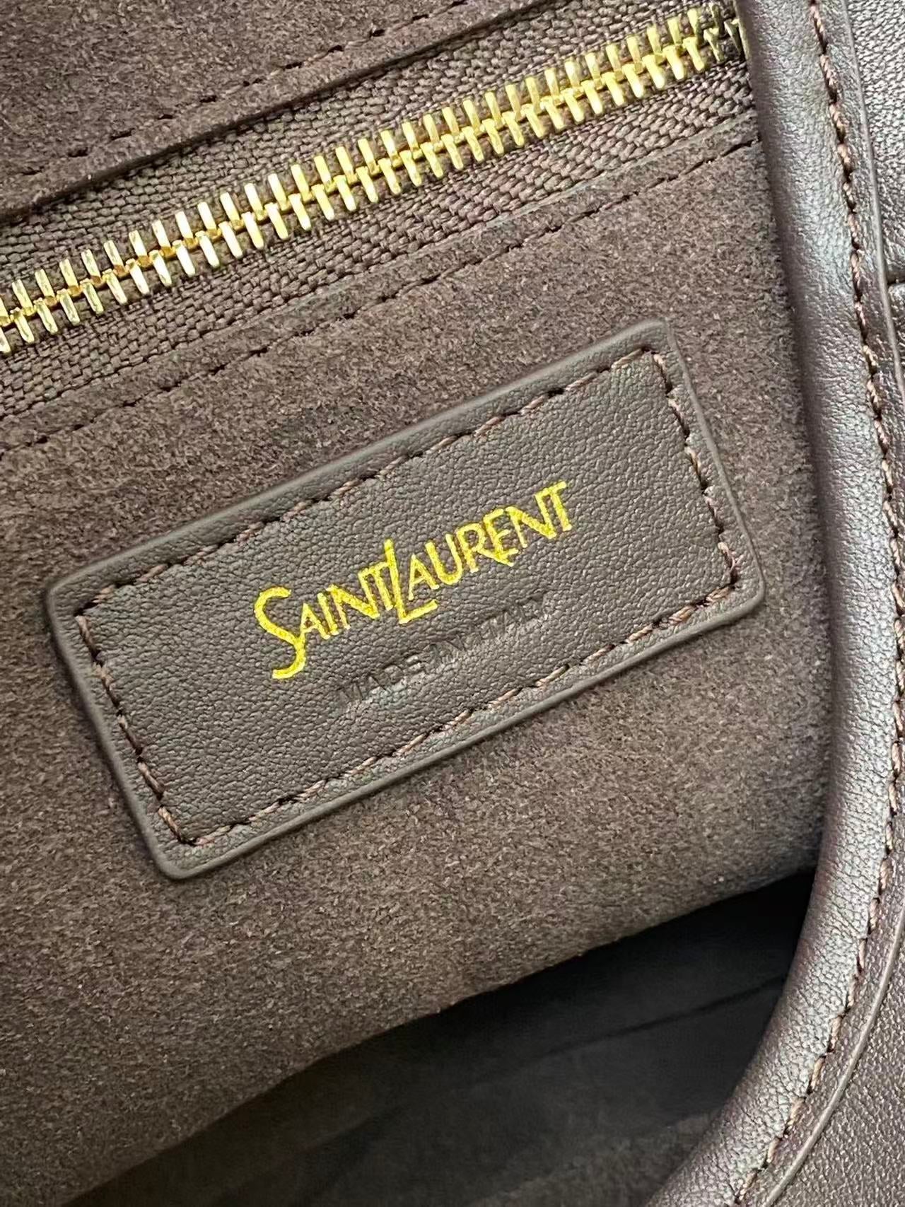 YSL 26S MOMBASA HOBO BAG MEDIUM IN BROWN CHOCOLATE CALFSKIN