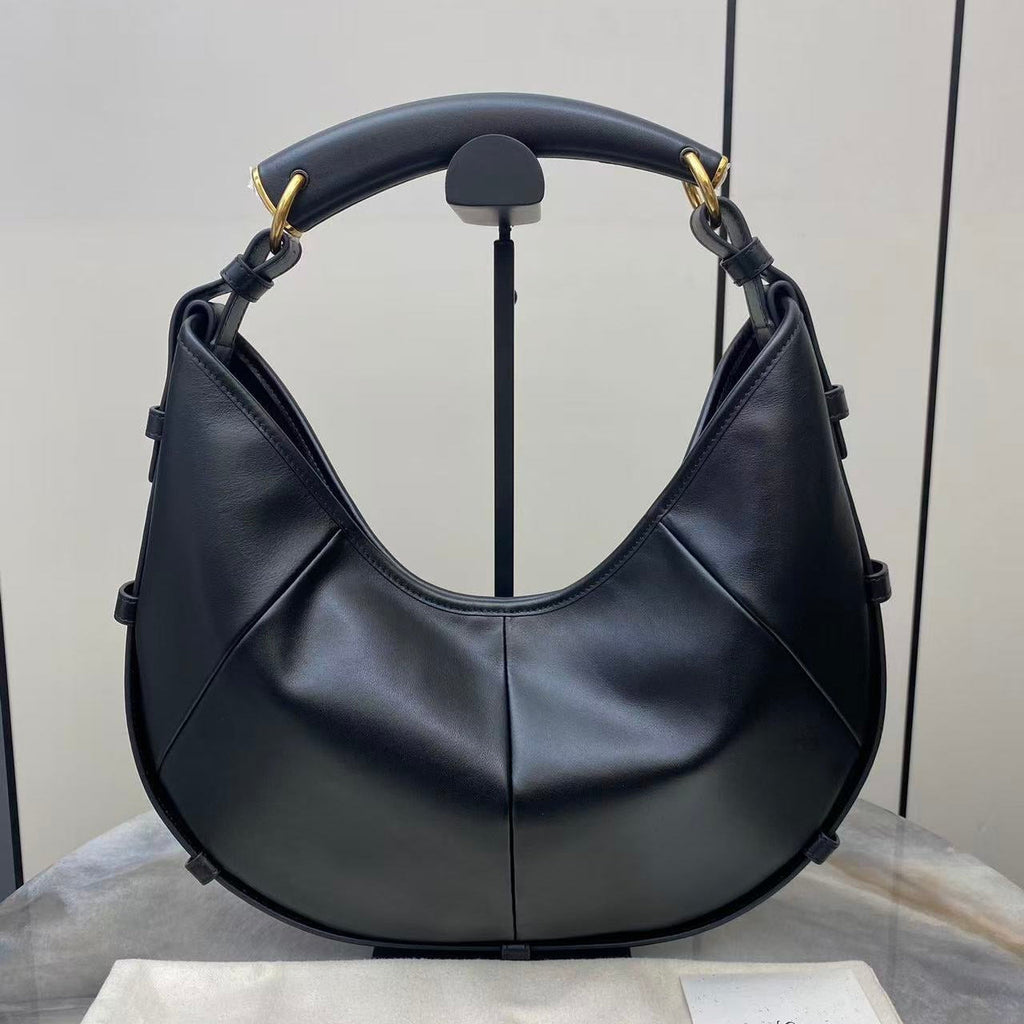 YSL 26S MOMBASA HOBO BAG MEDIUM IN BLACK CALFSKIN