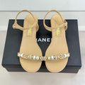 CHANEL 26S SANDAL IN BEIGE CALFSKIN STRAP WITH CHARMS