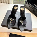 YSL HIGH HEEL 26S 100 MM IN BLACK LAMBSKIN