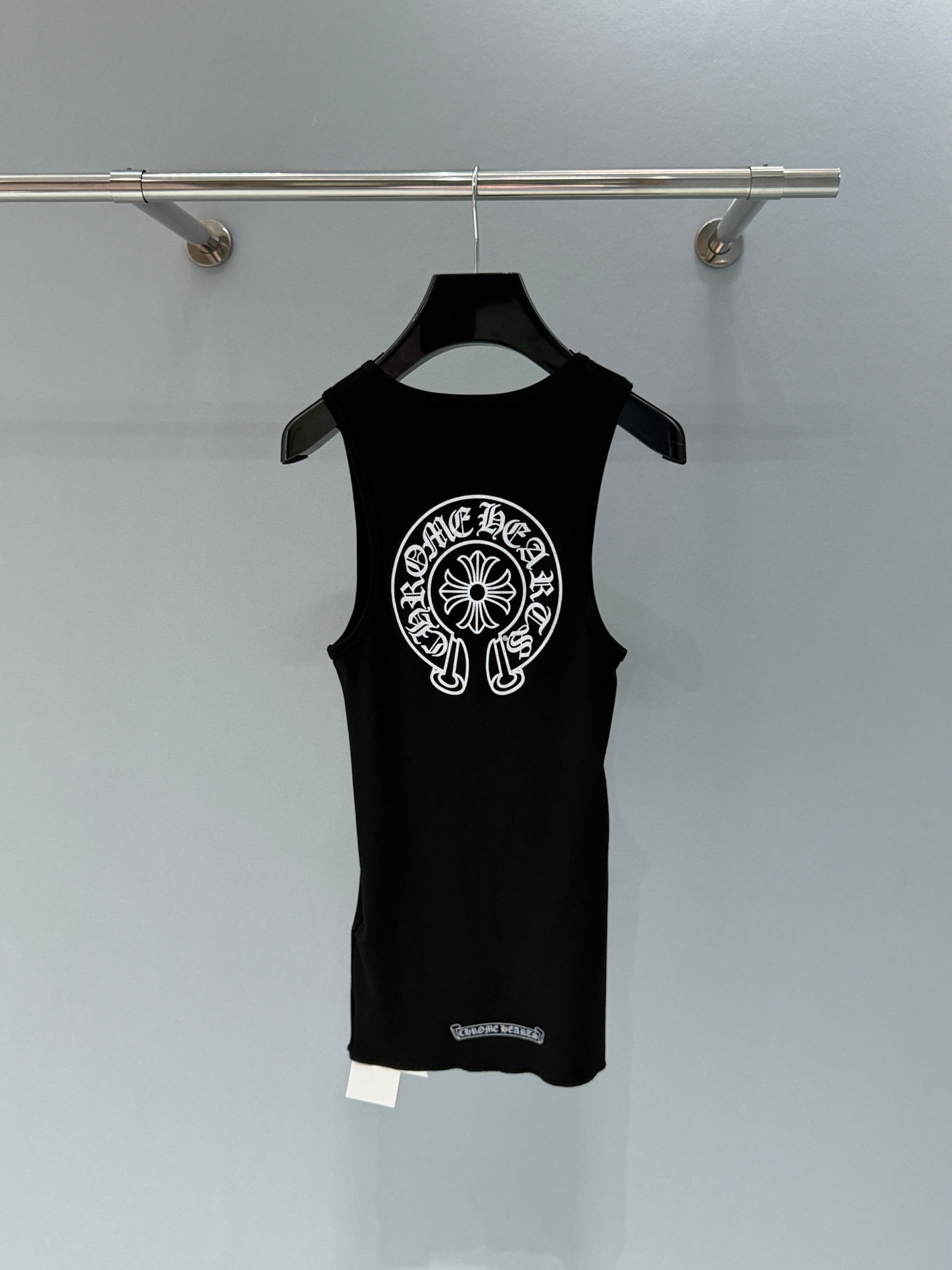 CHROME HEARTS HORSESHOE LOGO TANKTOP IN BLACK