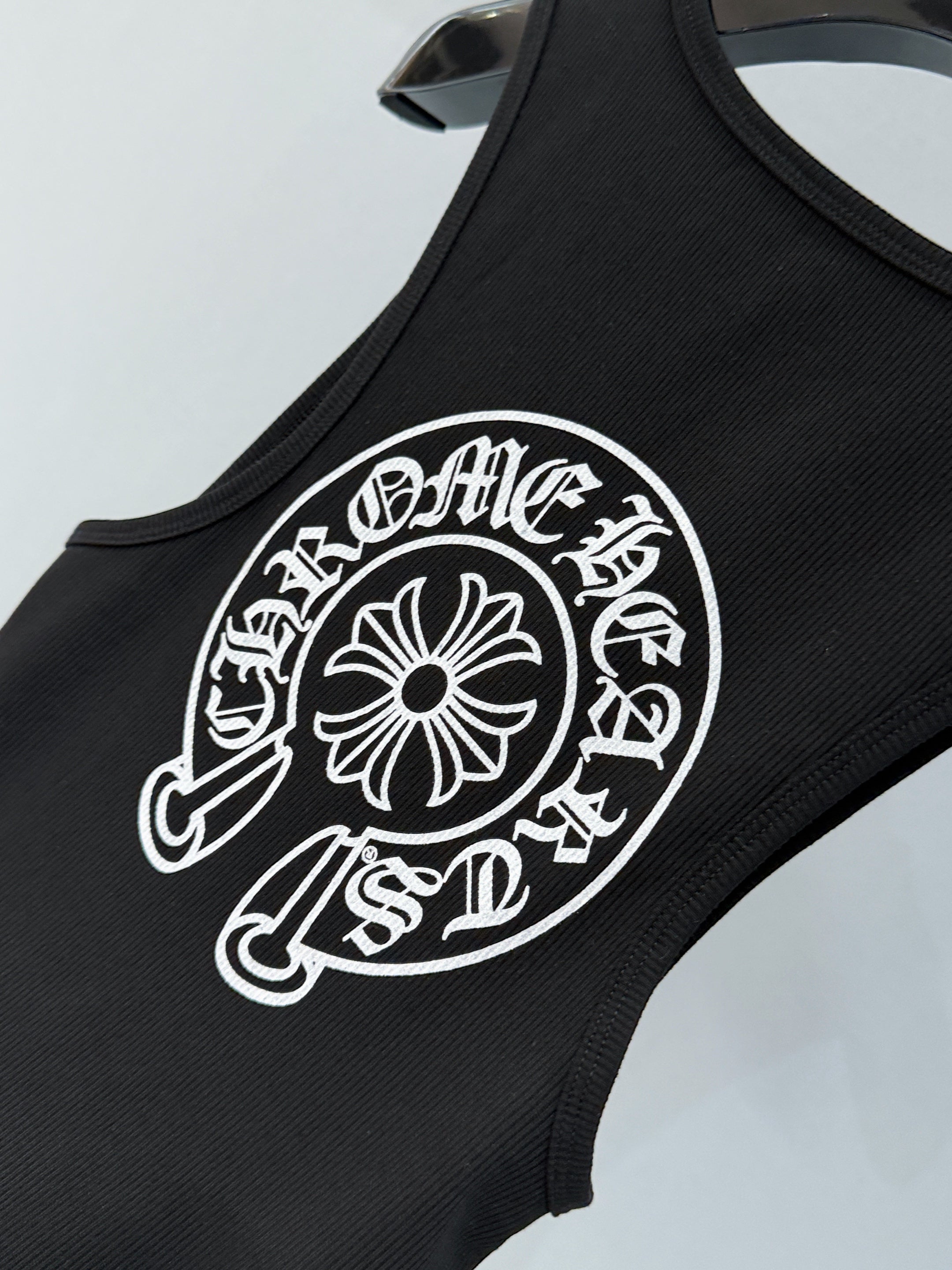 CHROME HEARTS HORSESHOE LOGO TANKTOP IN BLACK