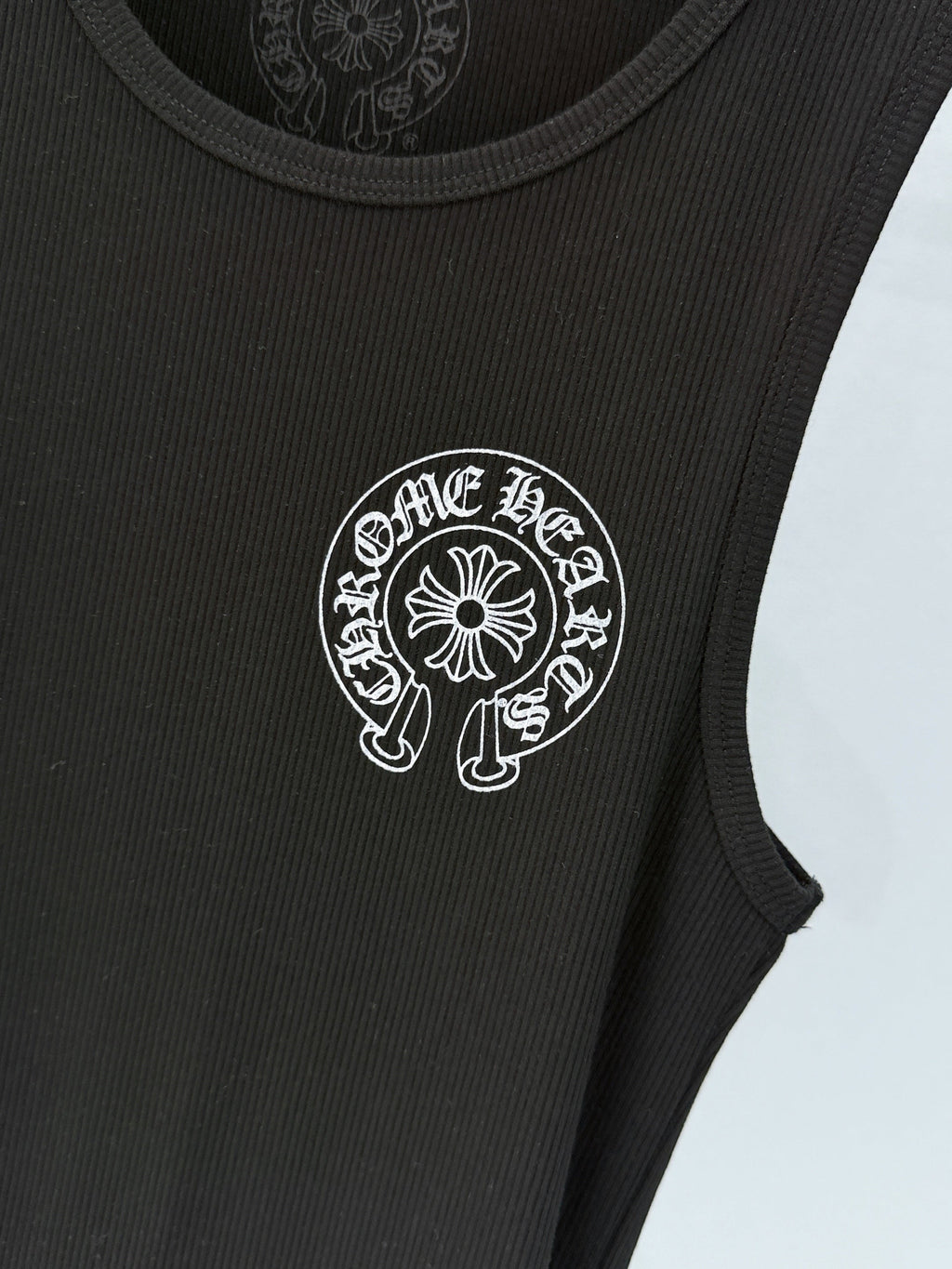CHROME HEARTS HORSESHOE LOGO TANKTOP IN BLACK