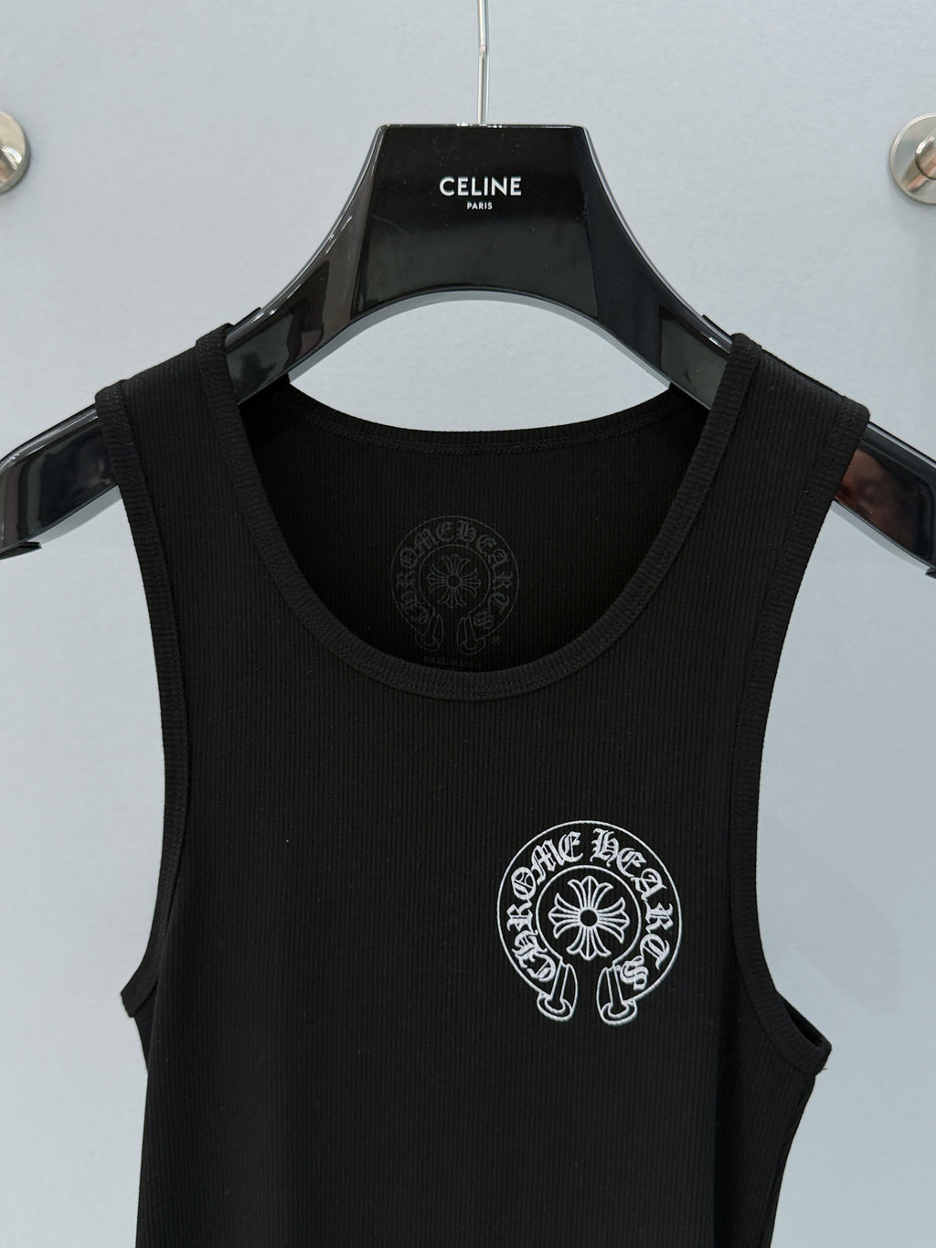 CHROME HEARTS HORSESHOE LOGO TANKTOP IN BLACK