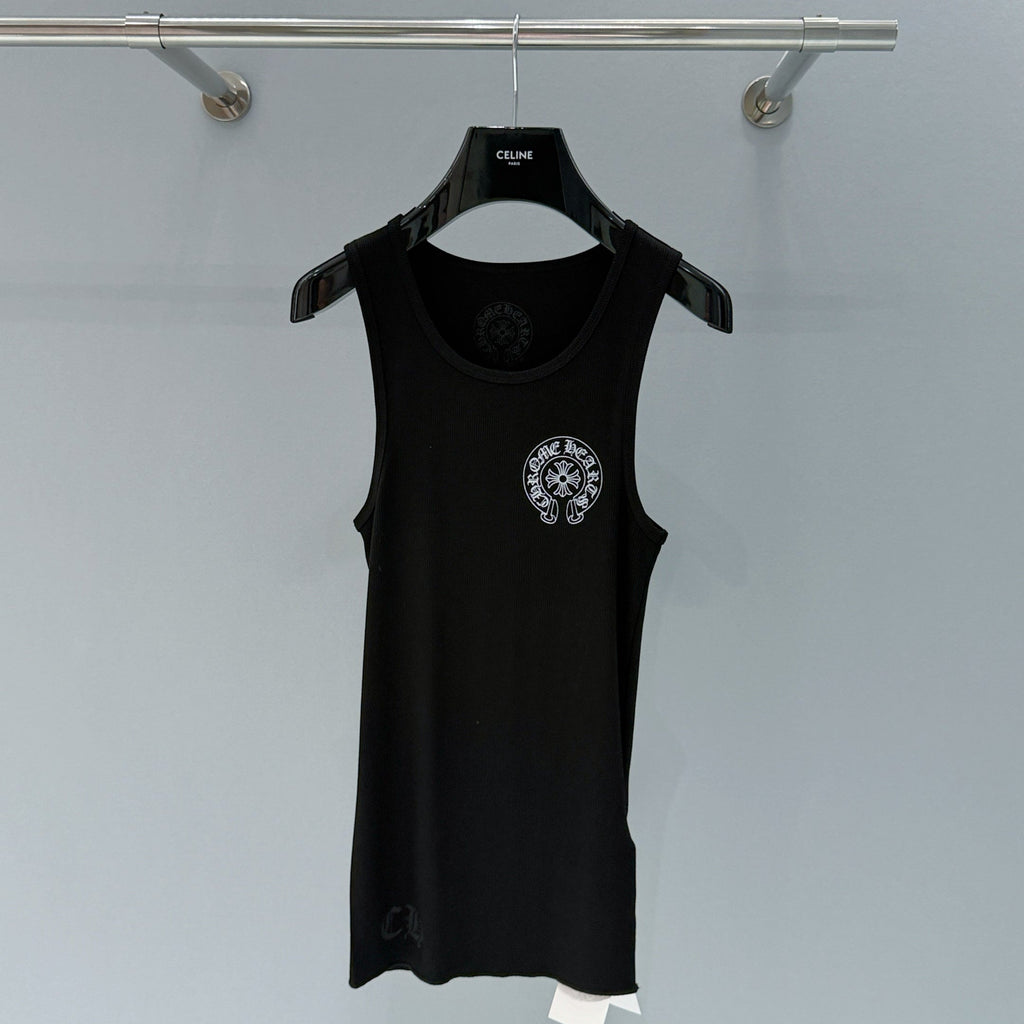 CHROME HEARTS HORSESHOE LOGO TANKTOP IN BLACK